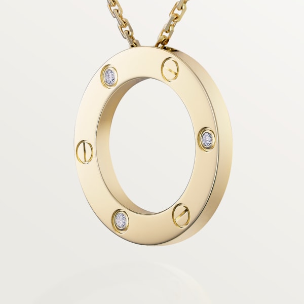 Colgante Love, 3 diamantes Oro amarillo, diamante